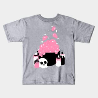 Cauldron Bubbles Pink Kids T-Shirt